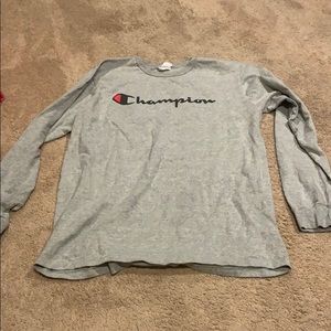 XL champion long sleeve gray shirt